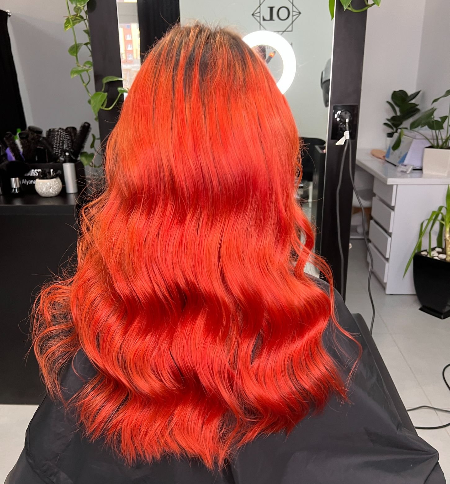 Vibrant Fiery Red Transformation